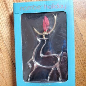 Nambe Rudolph Reindeer Ornament NIB